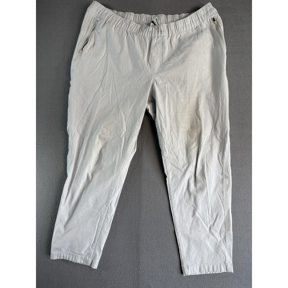 Carhartt Carpenter Pants Womens XL Gray Twill Elastic Waist Tapered Crop Casual